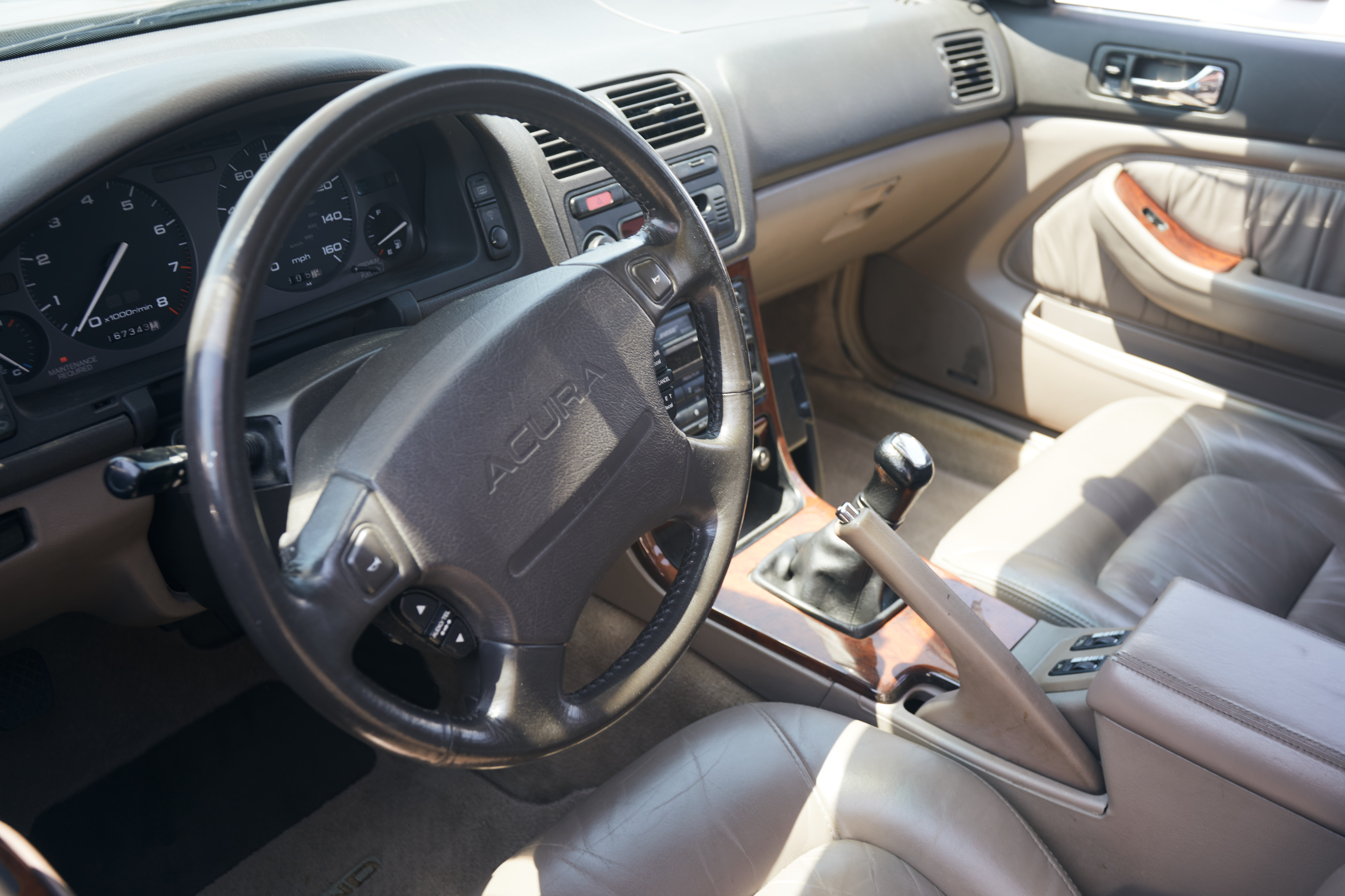 Interior of 1994 Acura Legend GS.