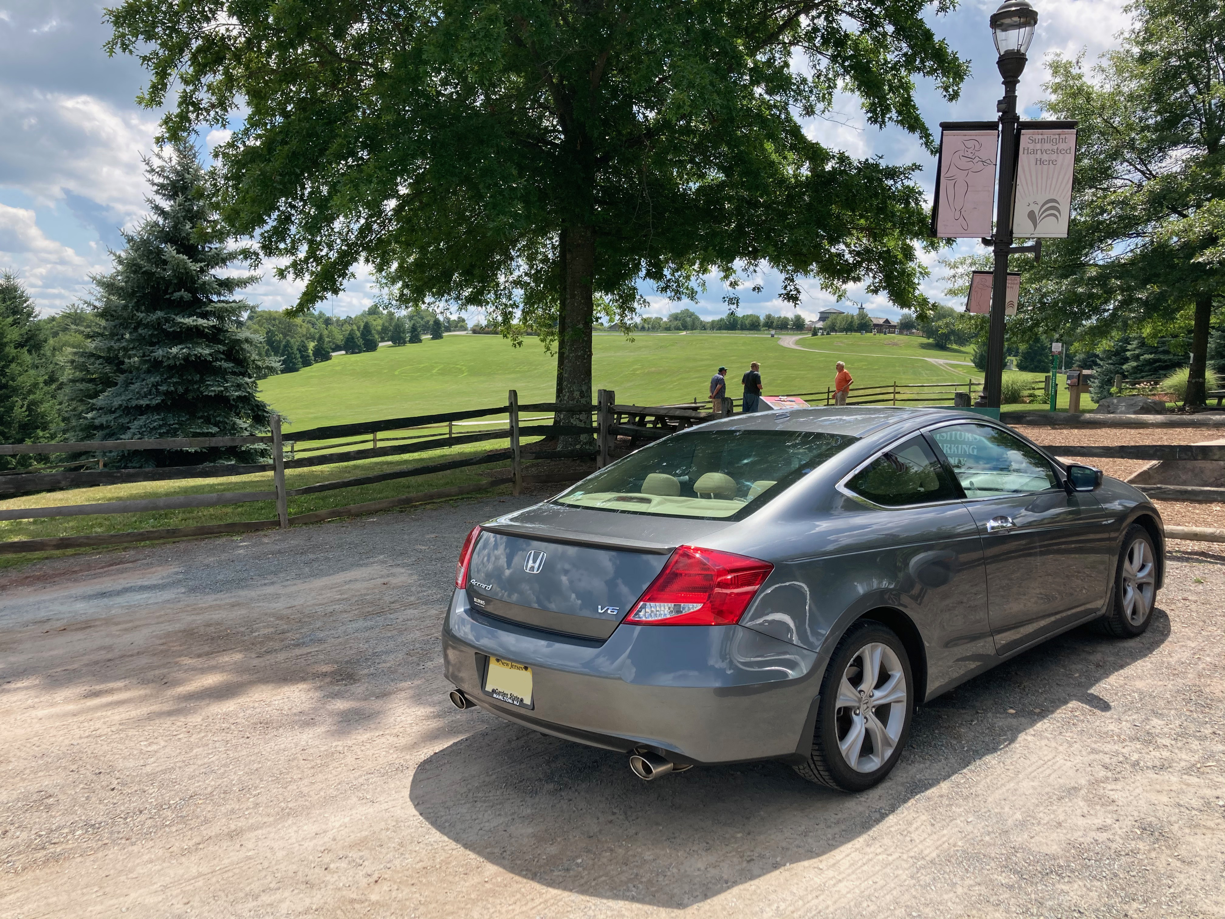 2012 Honda Accord parked in front of Woodstock concert site.