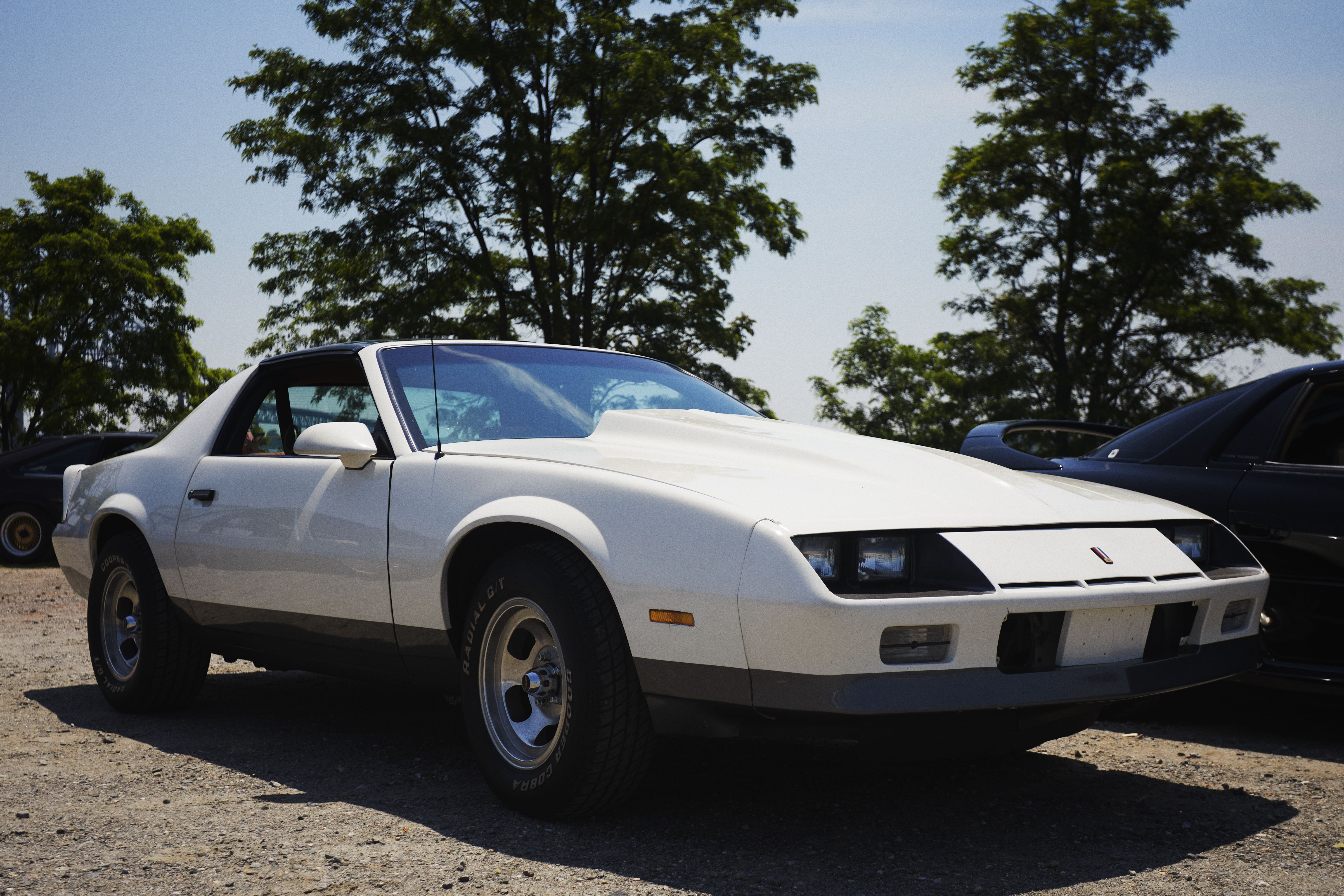 White Chevrolet Camaro.