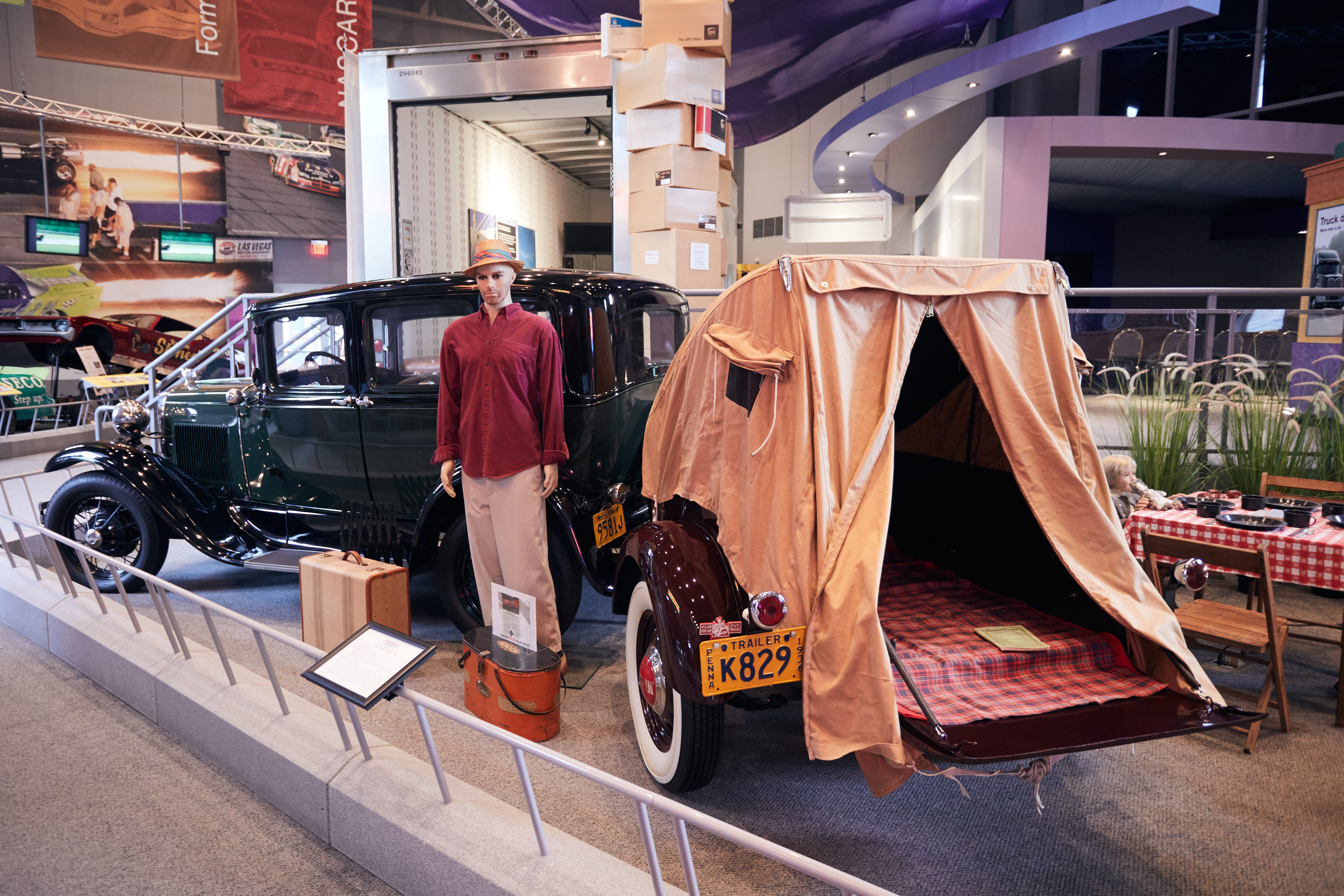 1930 Ford Model A and 1936 Mullins Trailer.