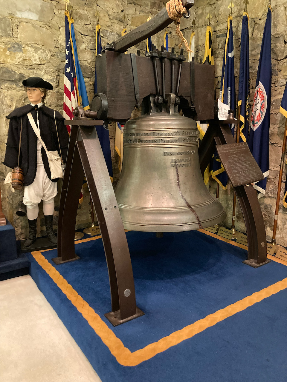Replica of Liberty Bell on display.