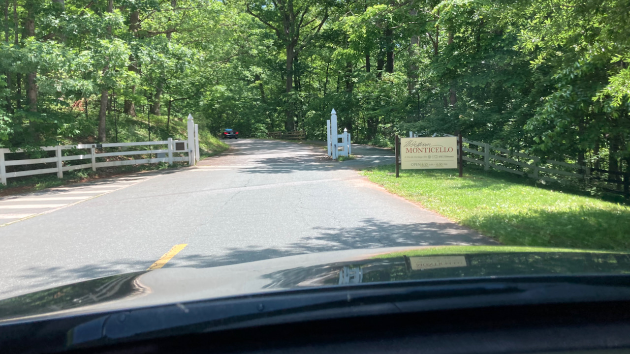 Entrance to Monticello.