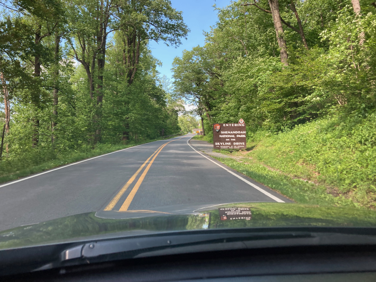 Entrance to Shenandoah National Park.