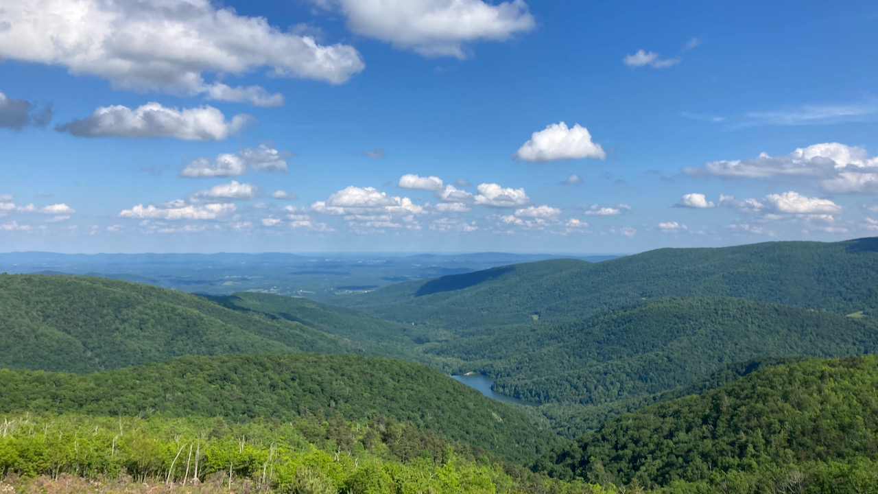 View of Blue Ridge Mountains from Skyline Drive.