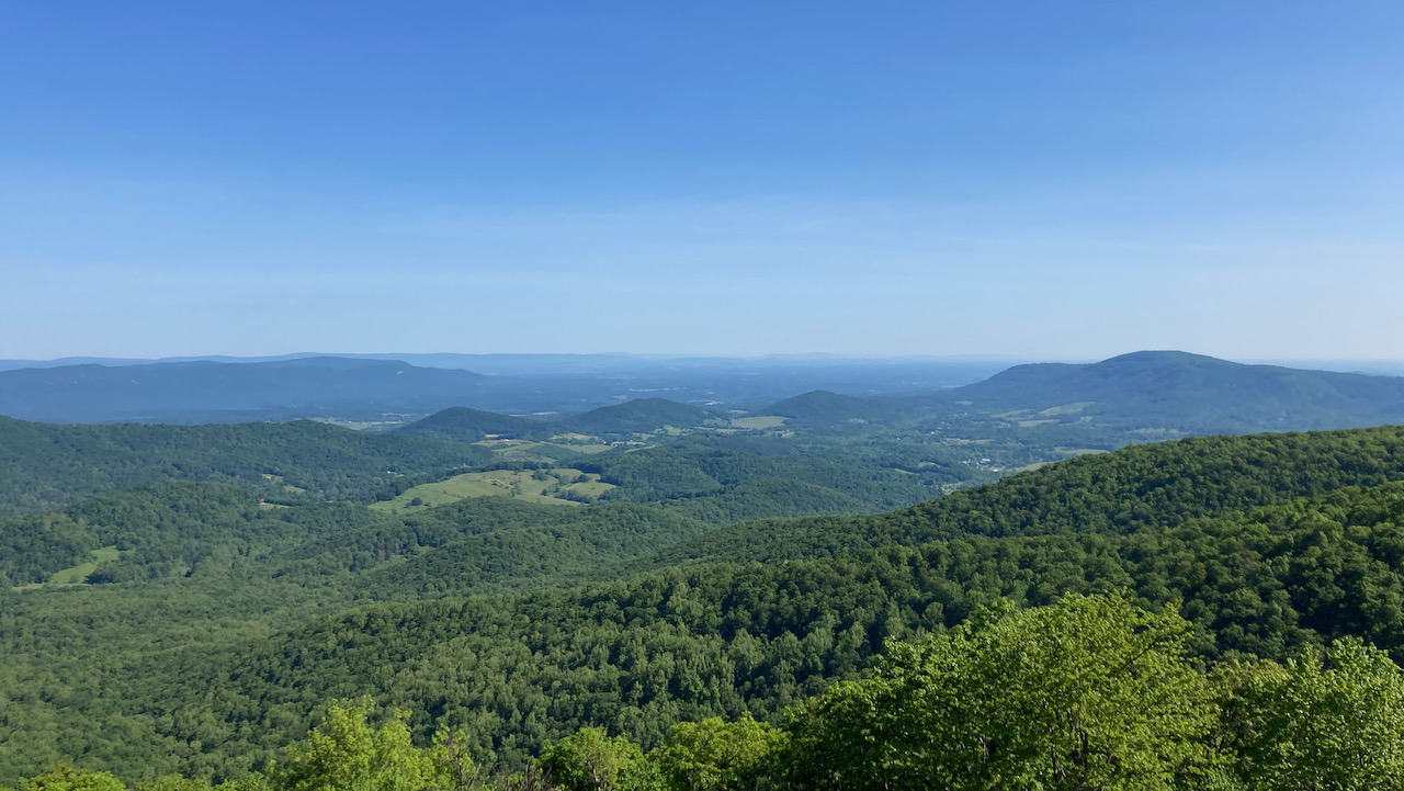 View of Blue Ridge Mountains.