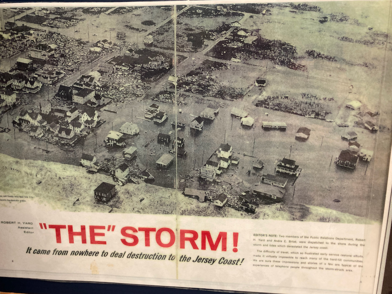 Photo of storm damage from 1962 storm.