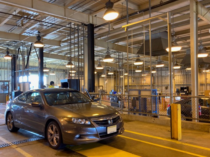 2012 Honda Accord coupe in NJ inspection station.