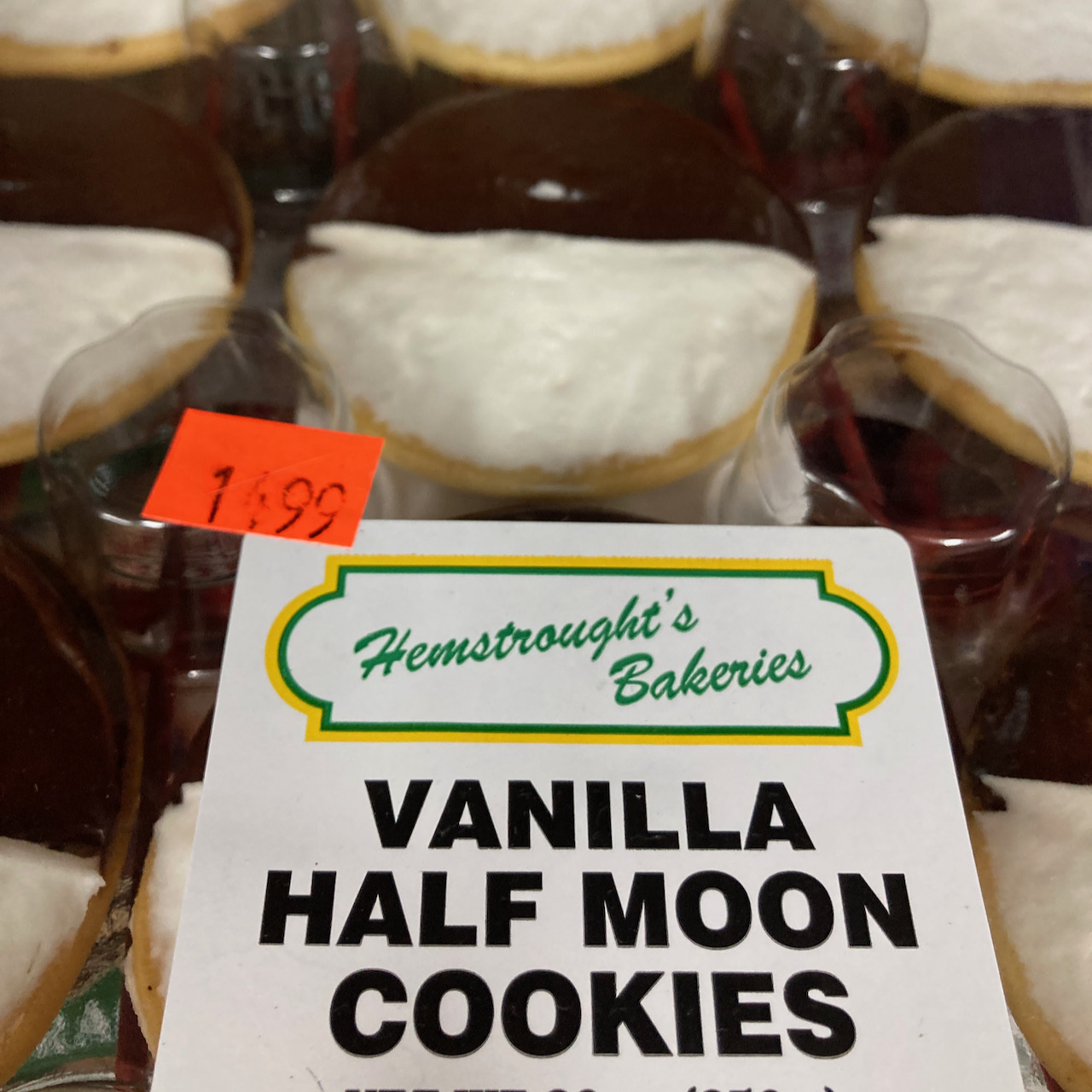 Box of Vanilla Half Moon Cookies.