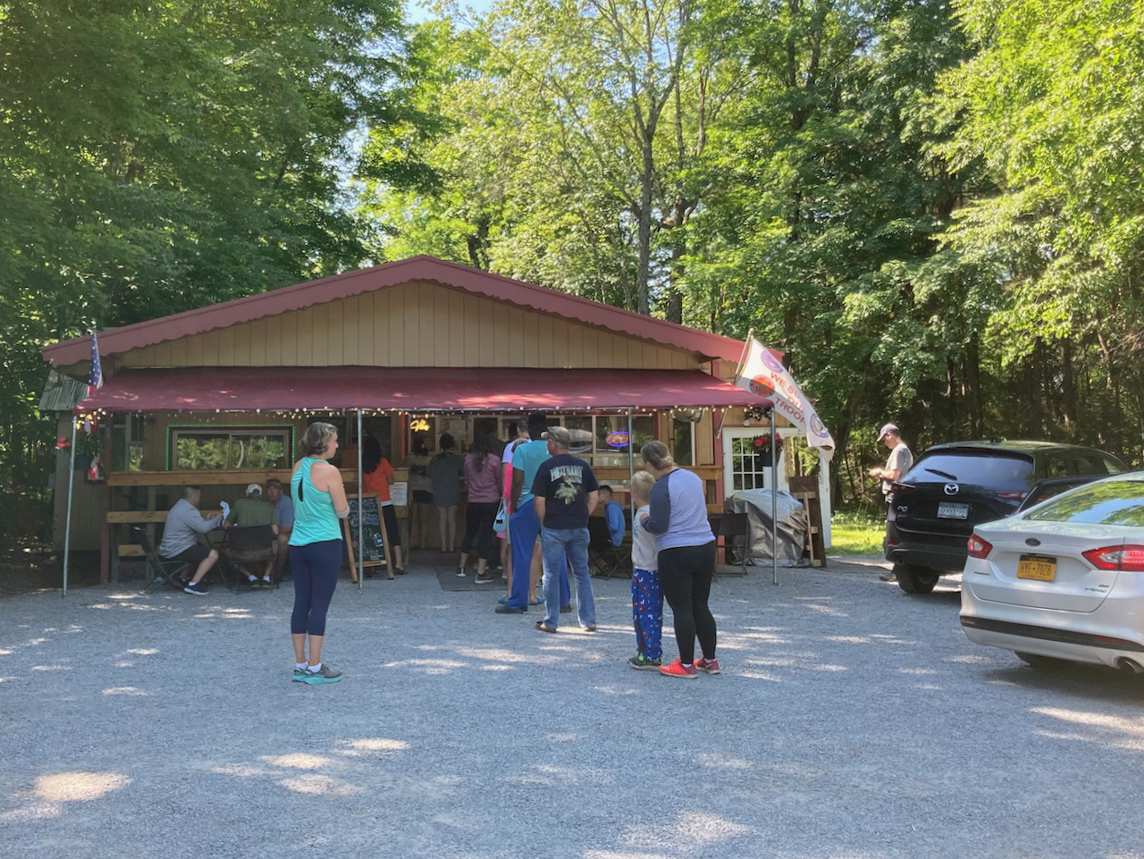 Exterior of Eagle Bay Donut Shop.