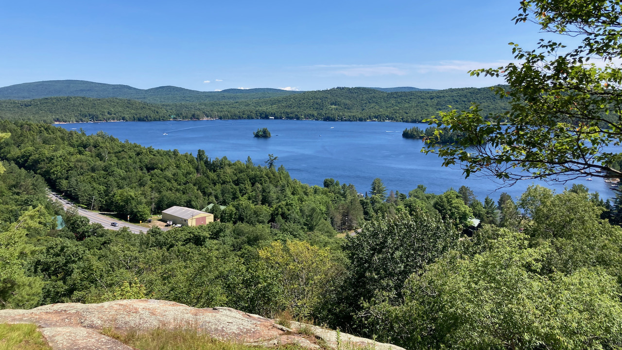 View of Fourth Lake from top of Eagle Cliff.