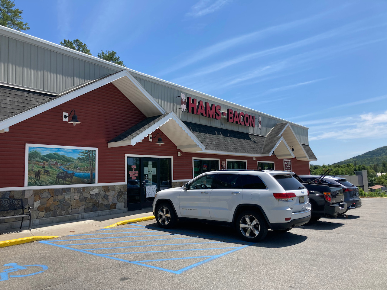 Exterior of Oscar's Adirondack Smokehouse.
