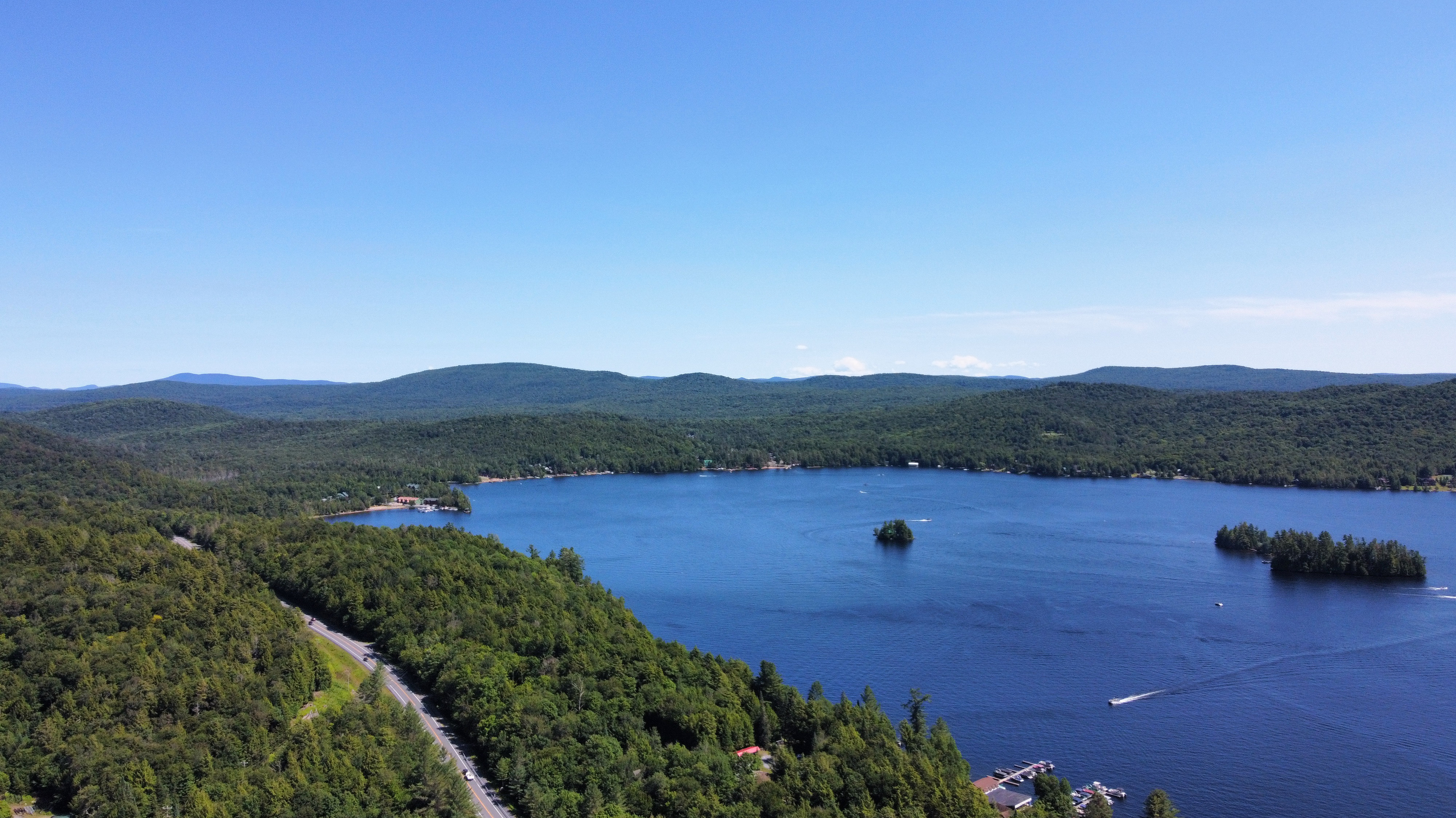 Aerial view of Fourth Lake.