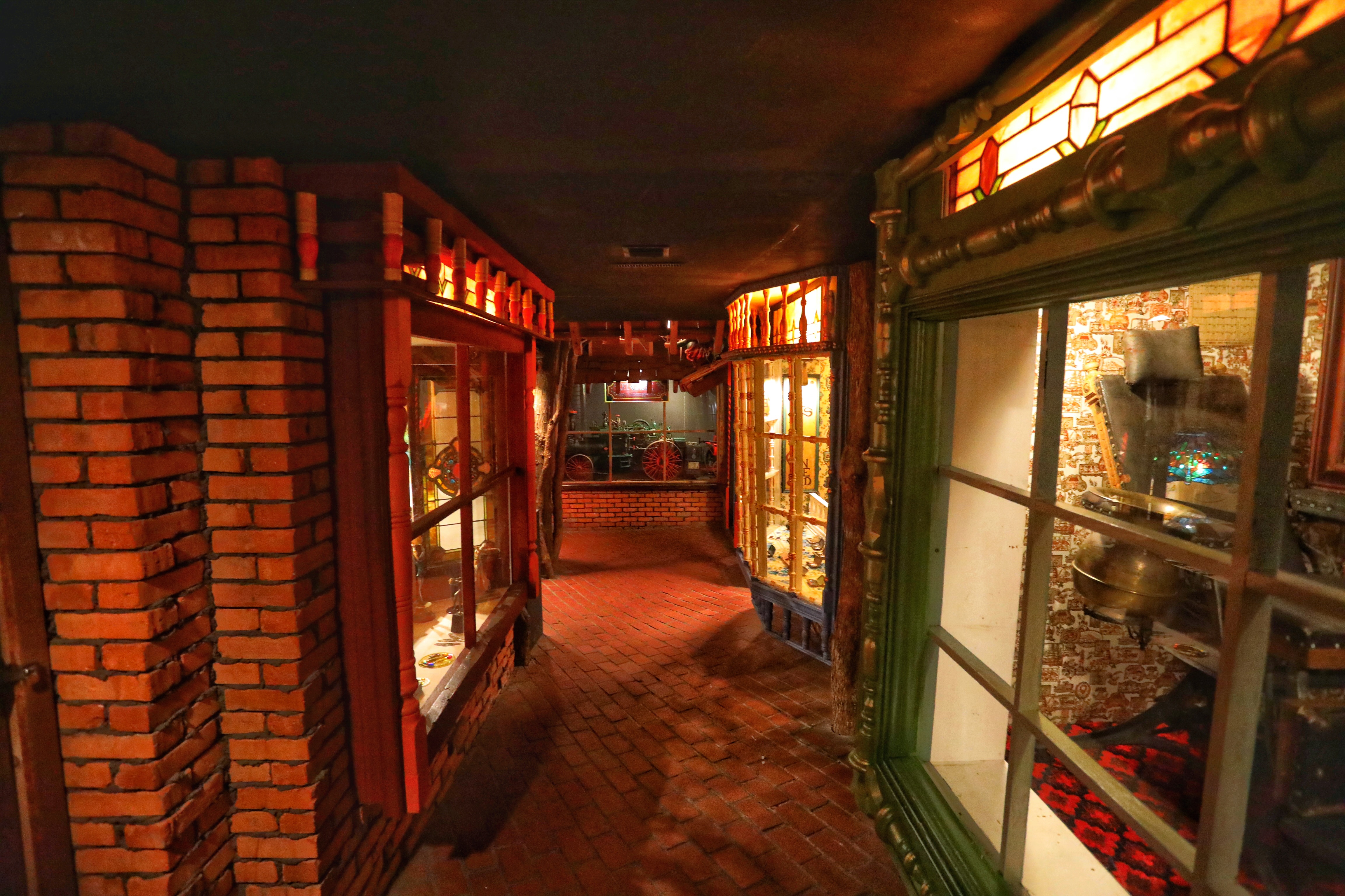 Storefronts in Streets of Yesterday exhibit.