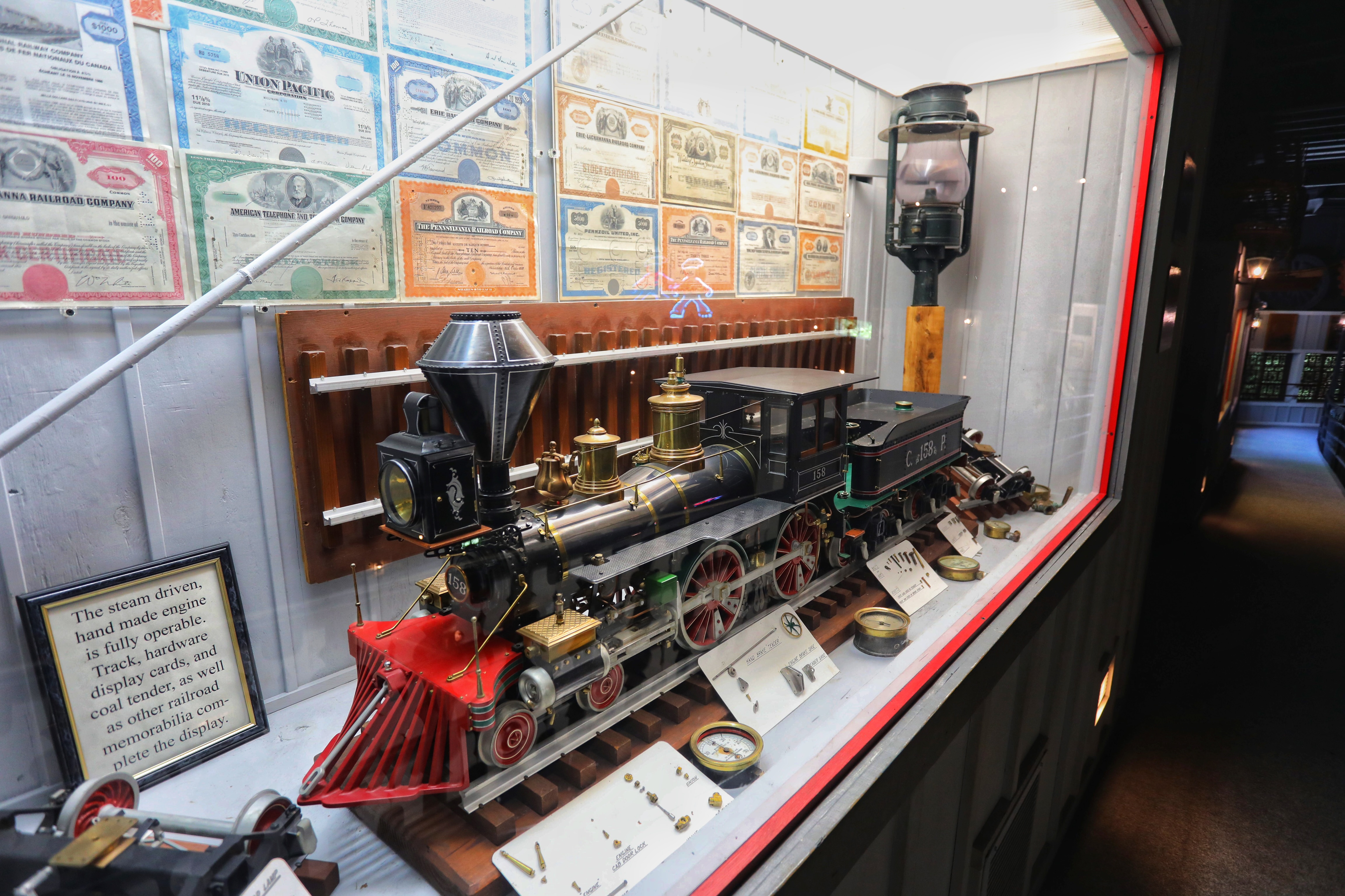 Model steam locomotive.