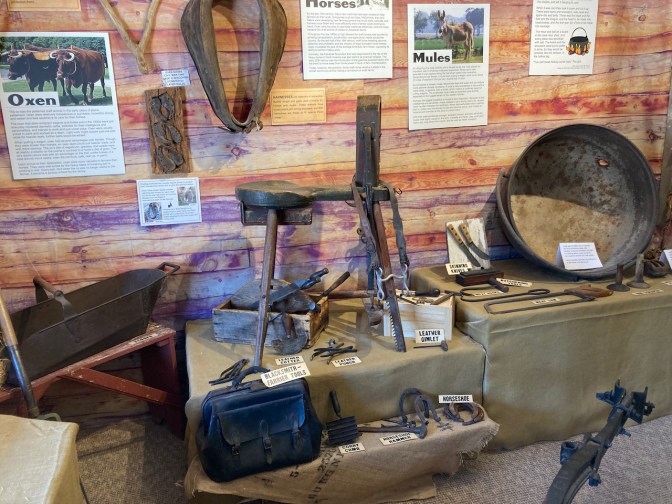 Items used in trades and professions of settlers and pioneers.