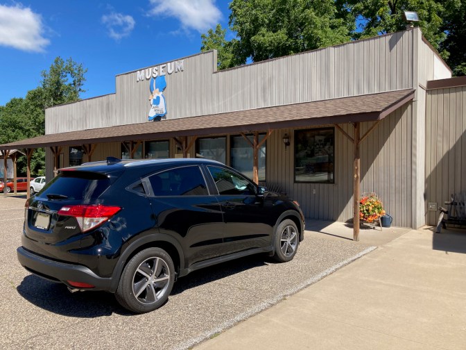 2021 Honda HR-V parked in front of Laura Ingalls Wilder Museum.
