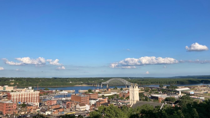 View of Dubuque from top of Fenelon Place.