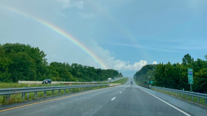 Double rainbow over I-55.