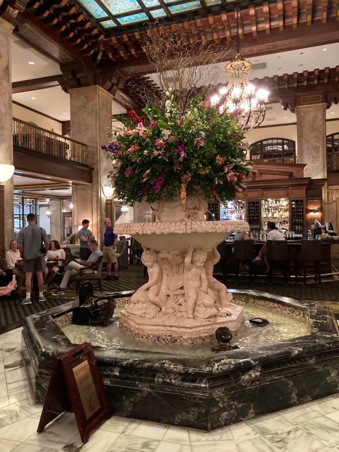 Hotel Fountain in lobby.