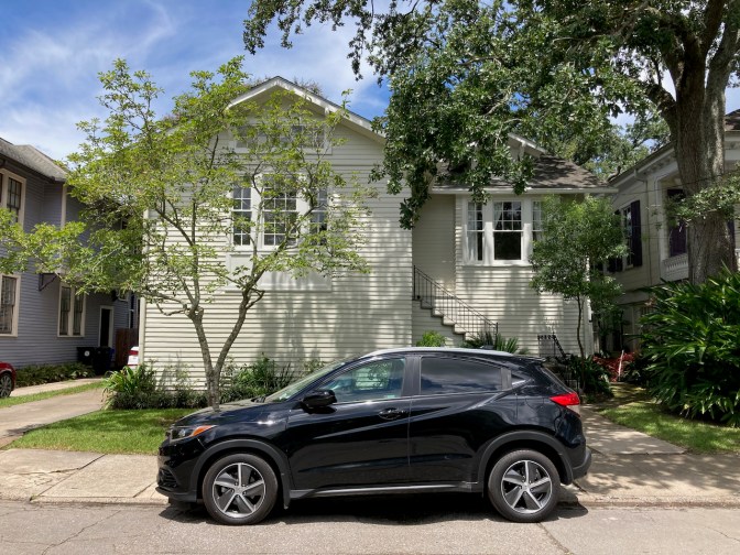 2021 Honda HR-V parked in front of house in New Orleans.