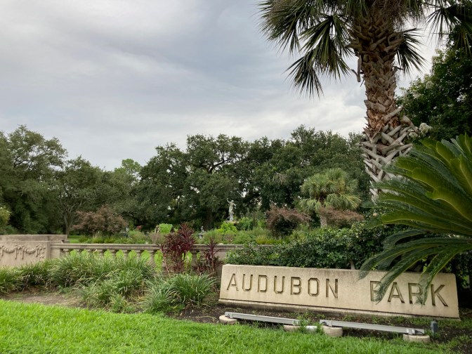 Entrance to Audubon Park.