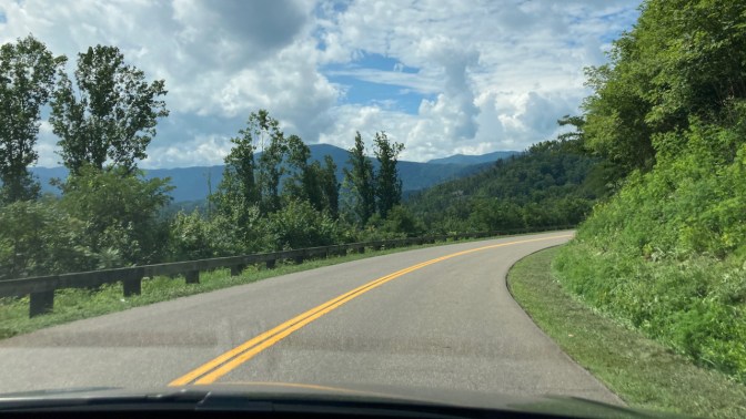 Road into Great Smoky Mountains National Park.