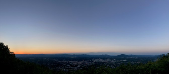 Panorama of Roanoke and surrounding mountains.