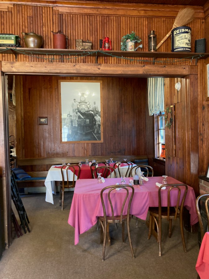 Interior of Big Moose Station.