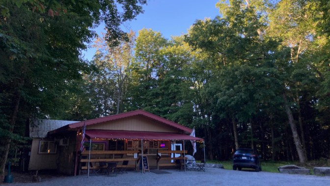 Exterior of Eagle Bay Donut Shop.