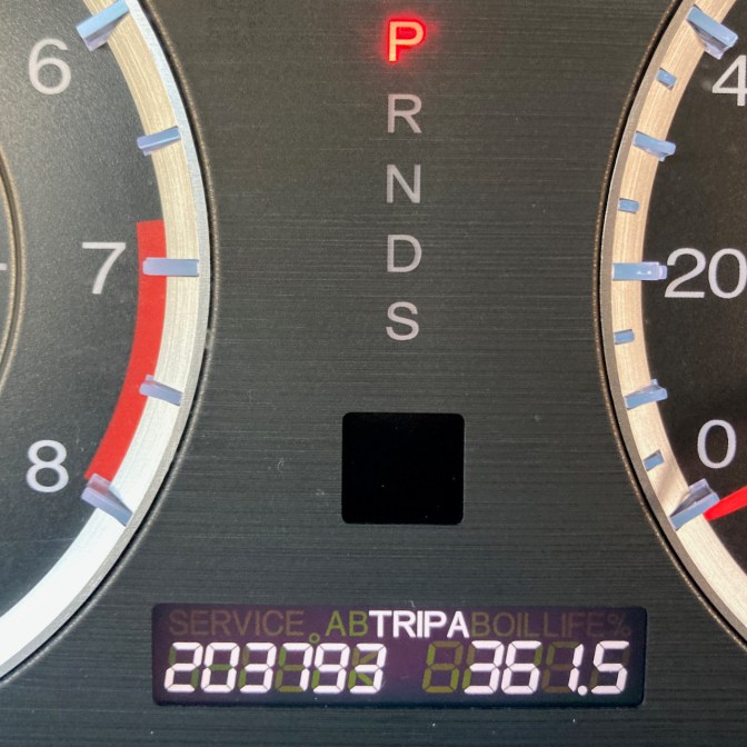 Car odometer reading 203793 TRIP A 361.5