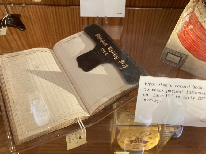 Late 19th century physician's record book.