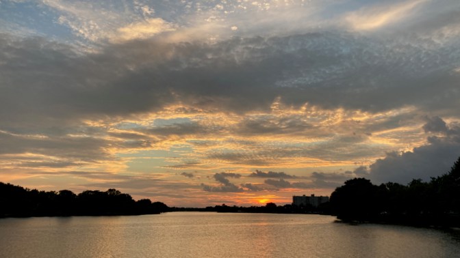Sunset over Cooper River.