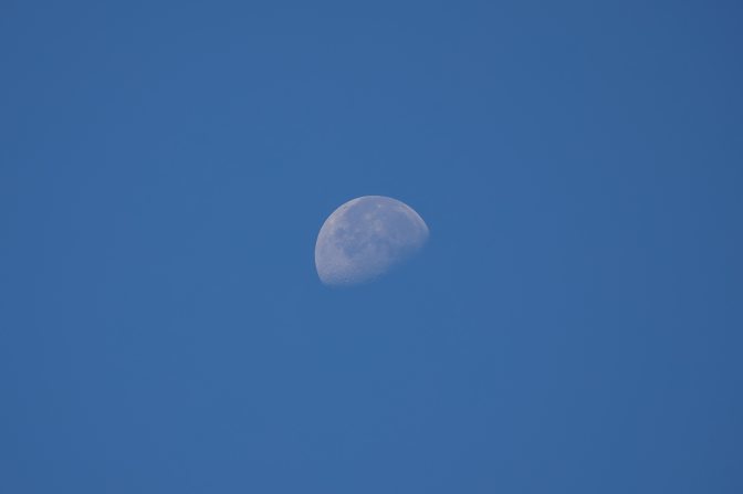 View of moon in sky.