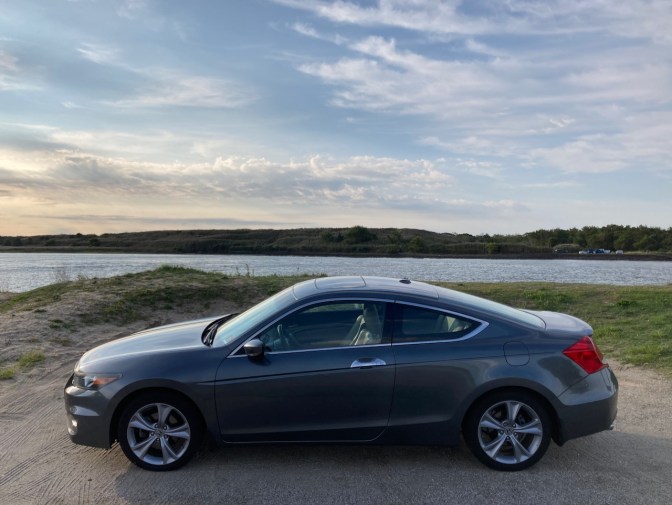 2012 Honda Accord parked beside Cape May canal.