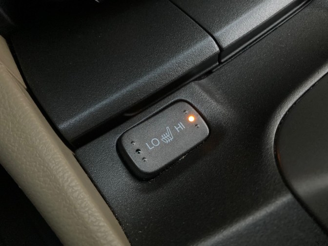 Seat heater control on HI setting.