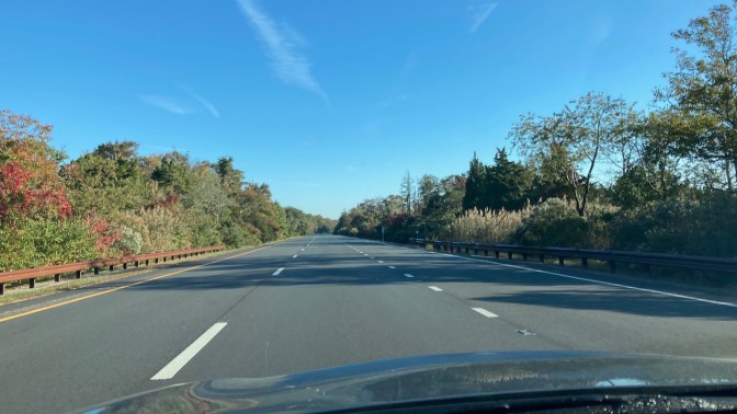 View of Garden State Parkway on sunny day.