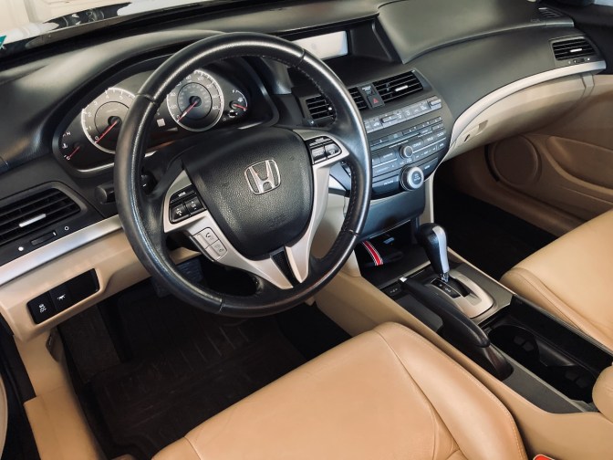 Interior of 2012 Honda Accord coupe.