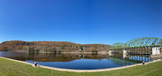 Panoramic view of Lock #13 along Erie Canal.