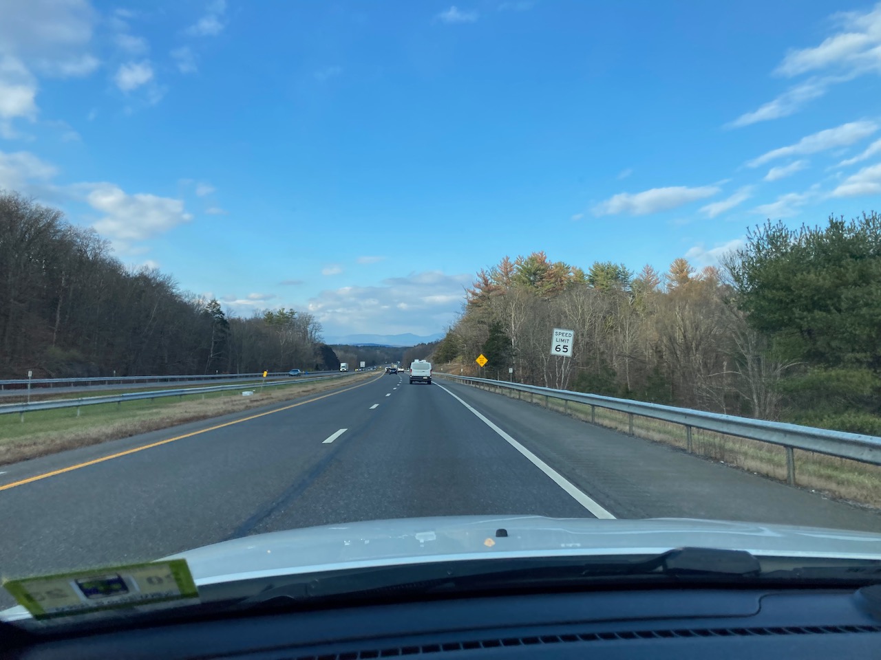 View of I-87 in New York.