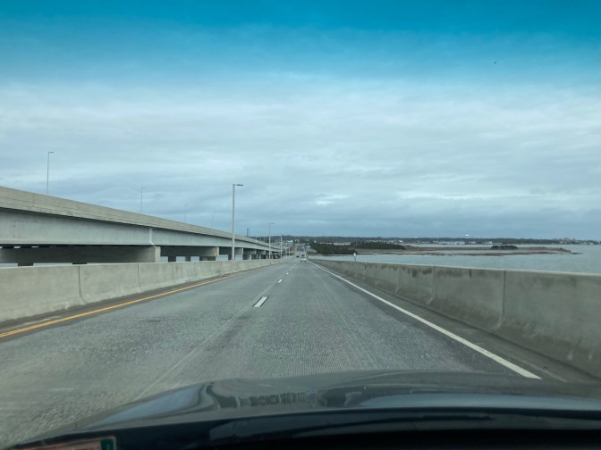 View of Garden State Parkway bridge near Ocean City, NJ.
