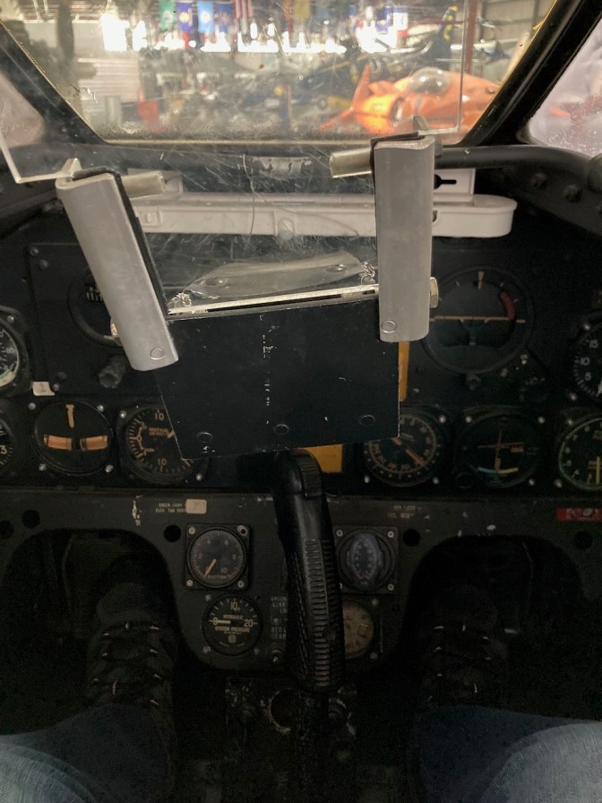 Interior of P-80 cockpit.