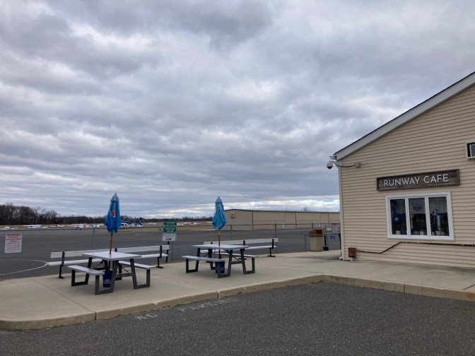 Exterior of Runway Cafe.