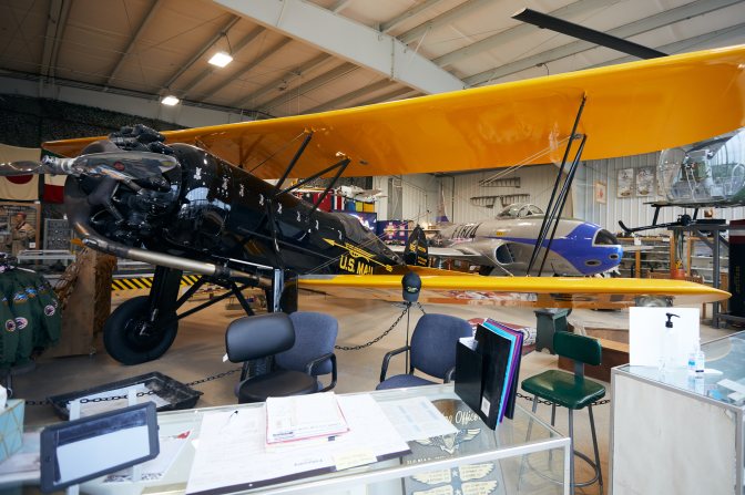 Pitcairn PA-8 Super Mailing inside museum.
