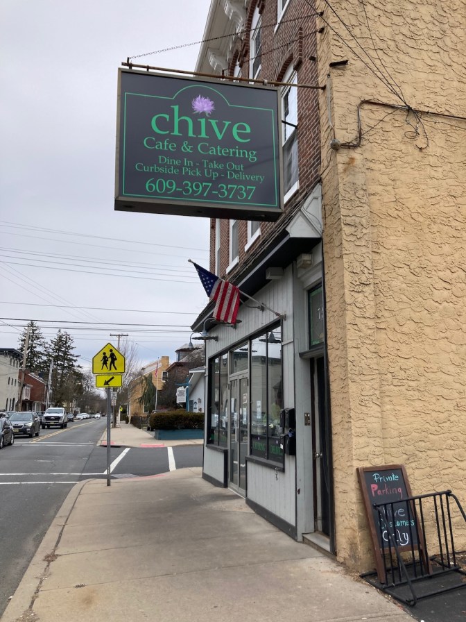 Exterior of Chive Cafe and Catering in Lambertville.