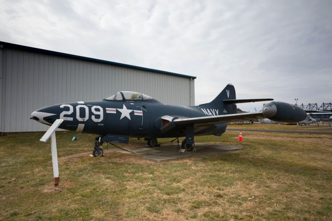 Grumman F9F-2 Panther fighter jet.