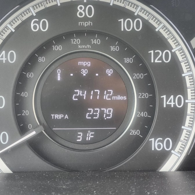 Car odometer reading 241712 miles