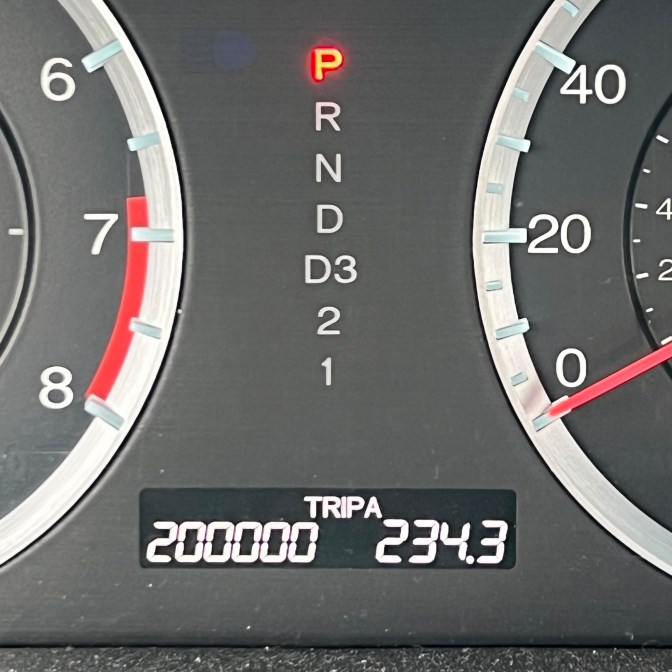 car odometer reading 200000 TRIP A 234.3