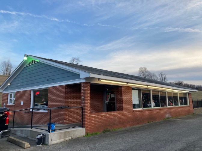 Exterior of Foot of the Mountain restaurant in Buchanan, VA.