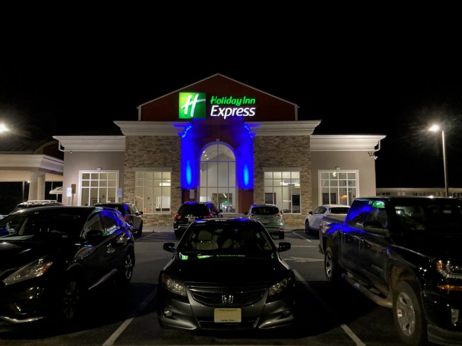 2012 Honda Accord parked outside of Holiday Inn Express.