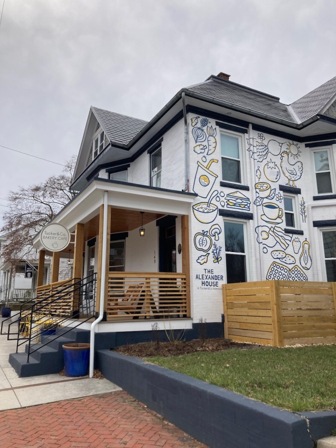 Exterior of Tucker & Co Bakery Cafe.